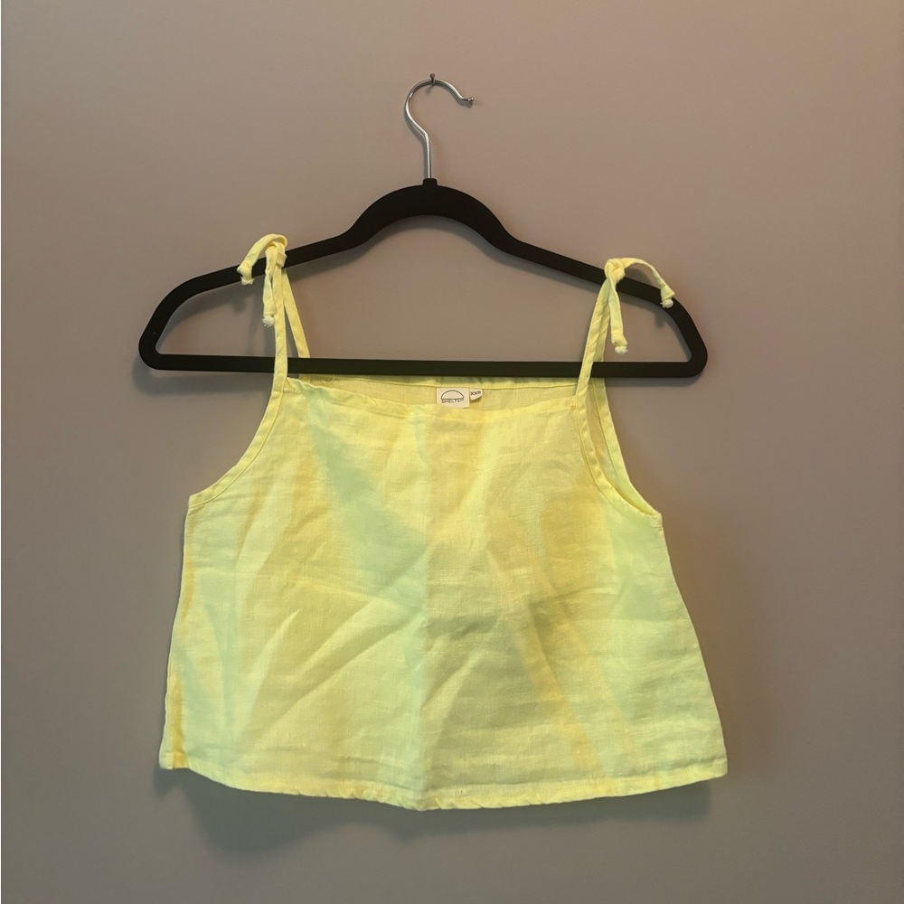 SHELTER Kai tank in Yellow linen